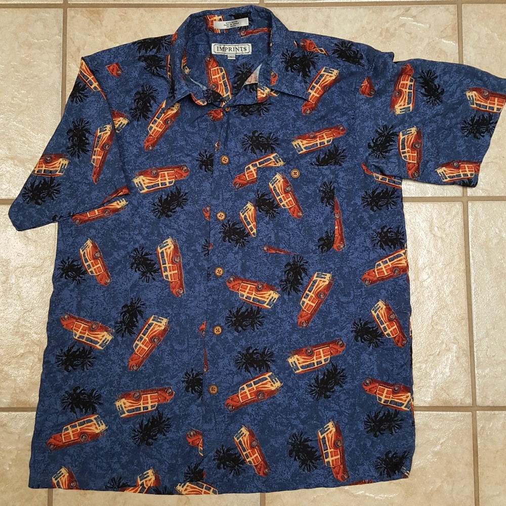 Imprints button down shirt